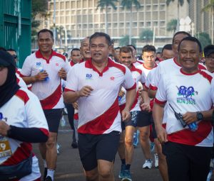 Suasana Jelang Kasad Finish Pada Panglima TNI Run HUT ke-80 TNI